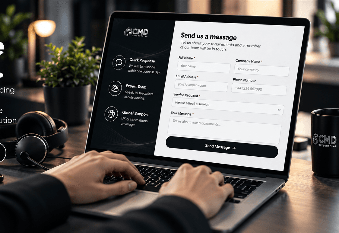 Customer contact specialist at workstation